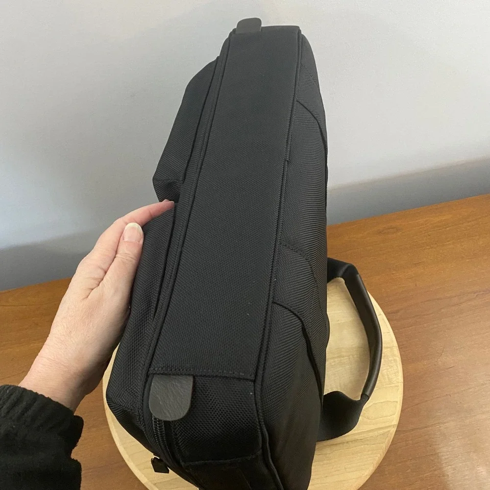Jack Spade New York Messenger Bag Black Nylon Briefcase Laptop Business NWT
